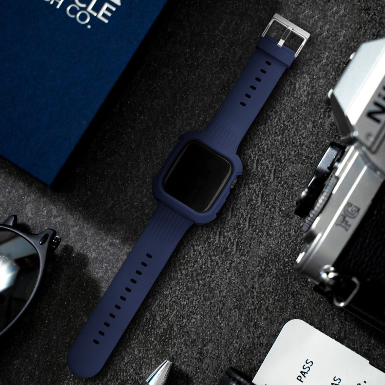 Mega Holdbart Silikone Universal Rem passer til Apple Smartwatch - Blå#serie_2