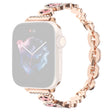 Leopard Print Band Apple Watch 49mm / 45mm / 44mm / 42mmm Metal Strap - Rose Gold