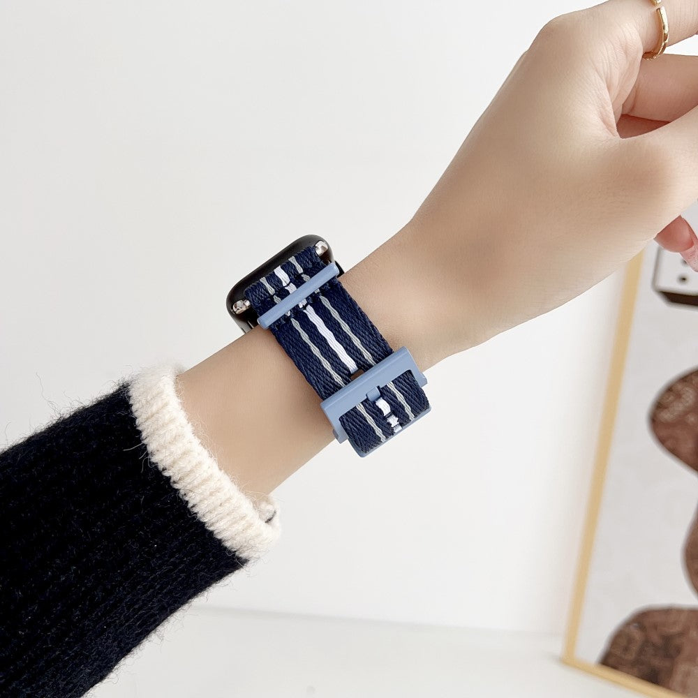 Rigtigt Godt Nylon Universal Rem passer til Apple Smartwatch - Sort#serie_1