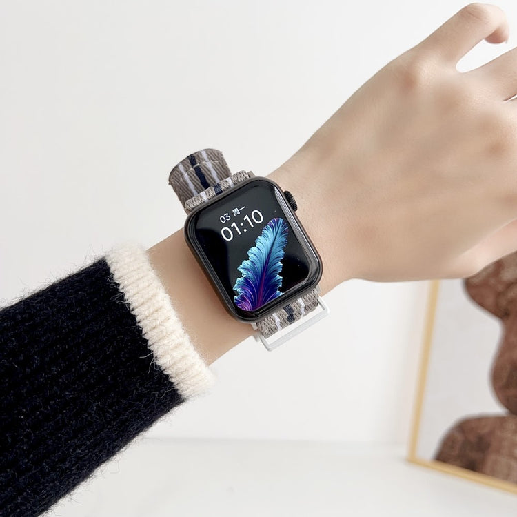 Rigtigt Godt Nylon Universal Rem passer til Apple Smartwatch - Sølv#serie_5