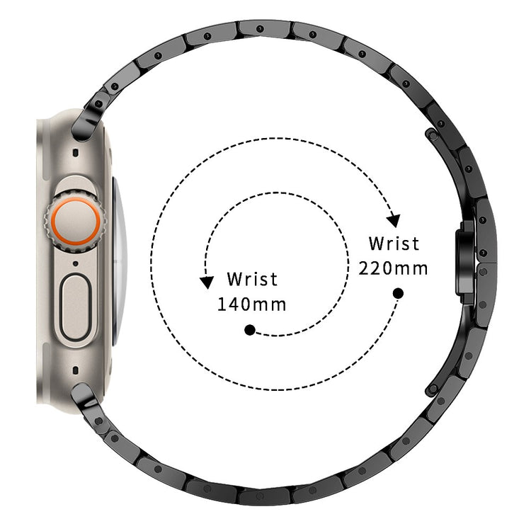 Kønt Metal Universal Rem passer til Apple Smartwatch - Sort#serie_3