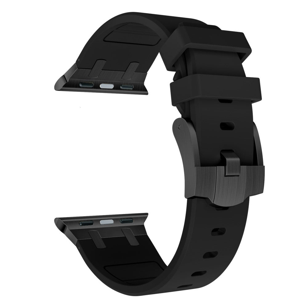 Mega Sejt Silikone Universal Rem passer til Apple Smartwatch - Sort#serie_3