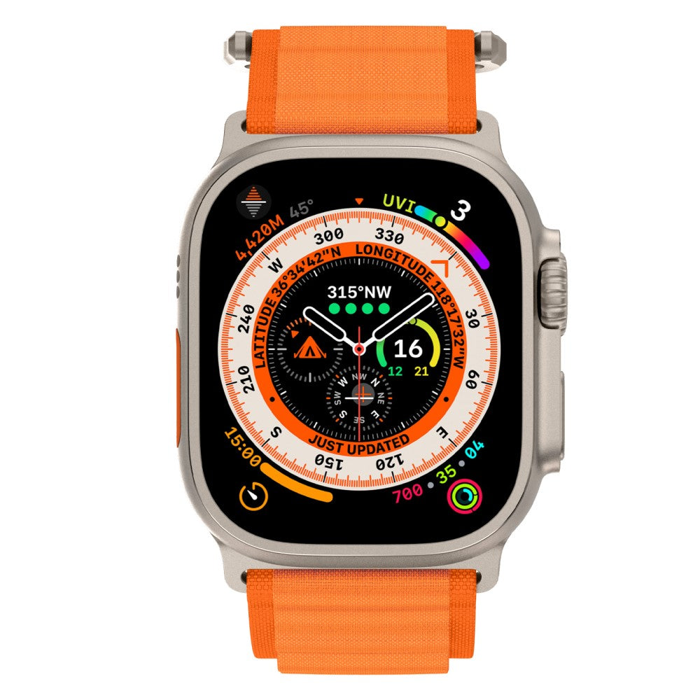 Nydelig Nylon Universal Rem passer til Apple Smartwatch - Orange#serie_2