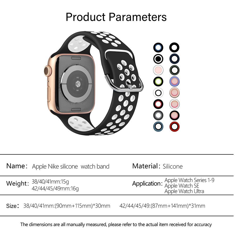 Vildt Slidstærk Silikone Universal Rem passer til Apple Smartwatch - Hvid#serie_3