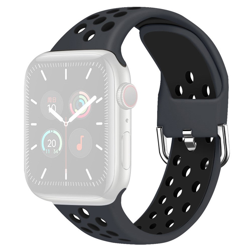 Vildt Slidstærk Silikone Universal Rem passer til Apple Smartwatch - Sort#serie_7