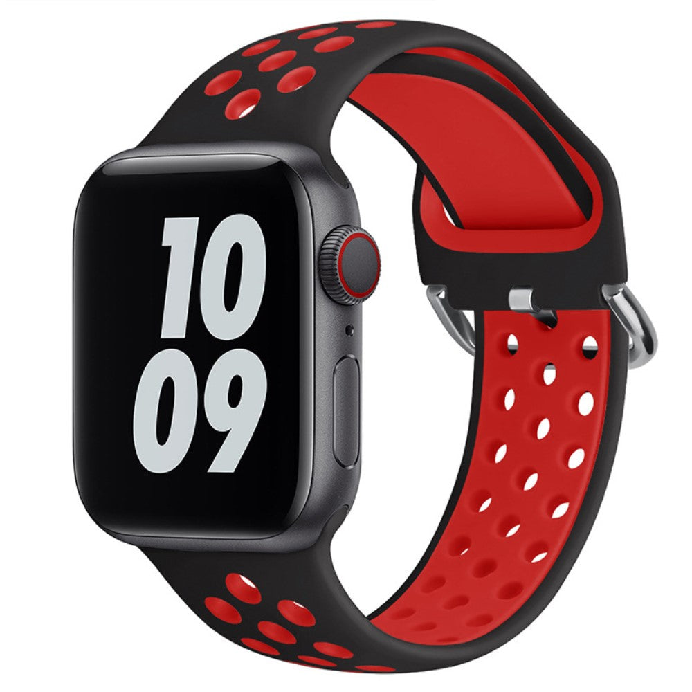 Vildt Slidstærk Silikone Universal Rem passer til Apple Smartwatch - Rød#serie_8