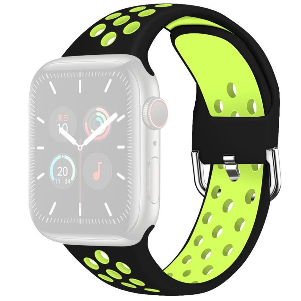 Vildt Slidstærk Silikone Universal Rem passer til Apple Smartwatch - Grøn#serie_11