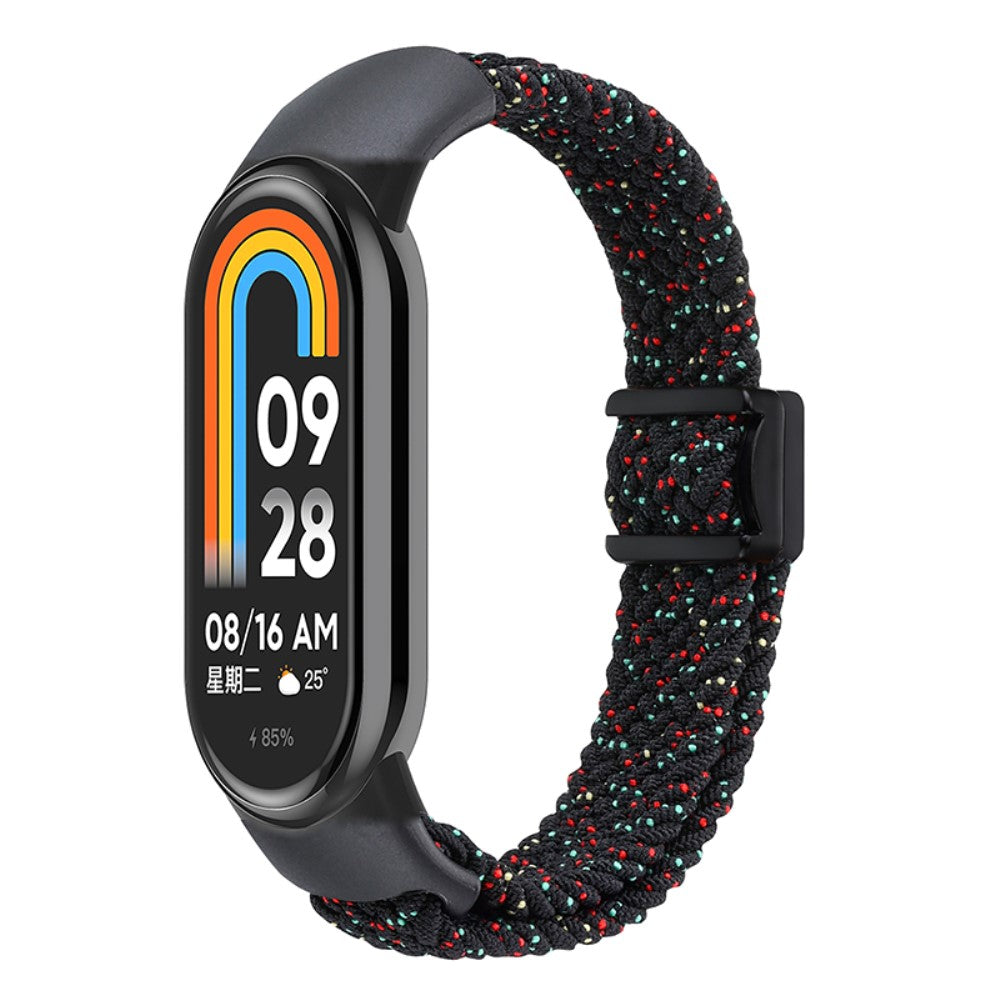 Vildt Godt Nylon Rem passer til Xiaomi Smart Band 8 - Sort#serie_19