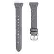 Garmin Forerunner 245 / 245 Music Genuine Cow Leather Rhombus Imprinted Watch Strap