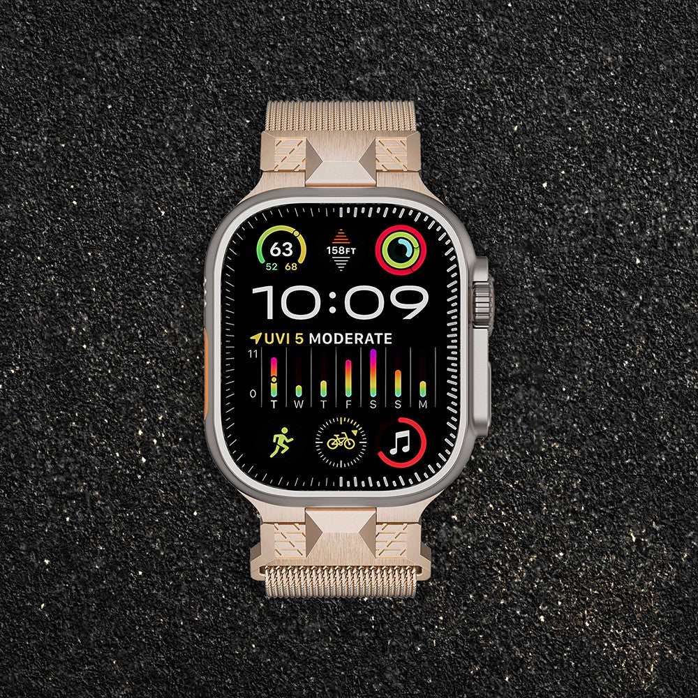 Helt Vildt Komfortabel Metal Universal Rem passer til Apple Smartwatch - Pink#serie_3