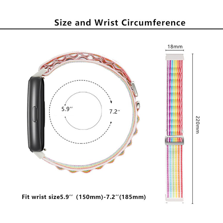 Super Nydelig Nylon Rem passer til Huawei Band 7 - Grøn#serie_5