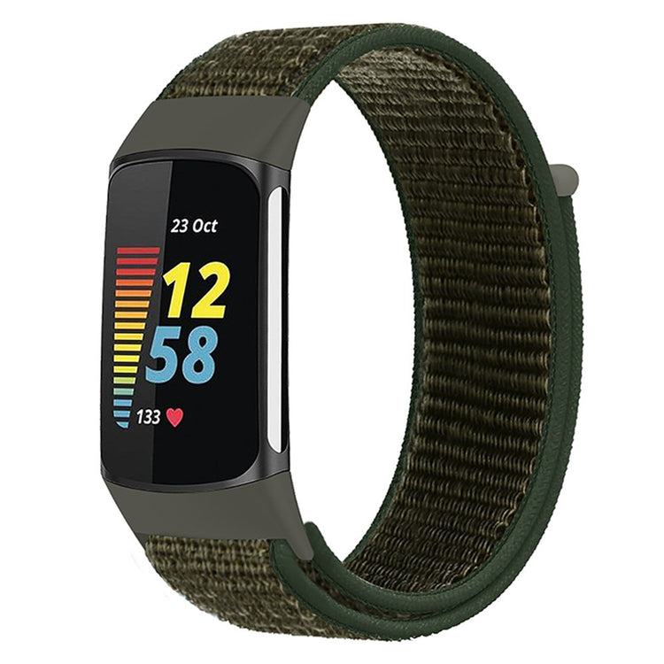 Helt Vildt Nydelig Nylon Rem passer til Fitbit Charge 2 - Grøn#serie_6