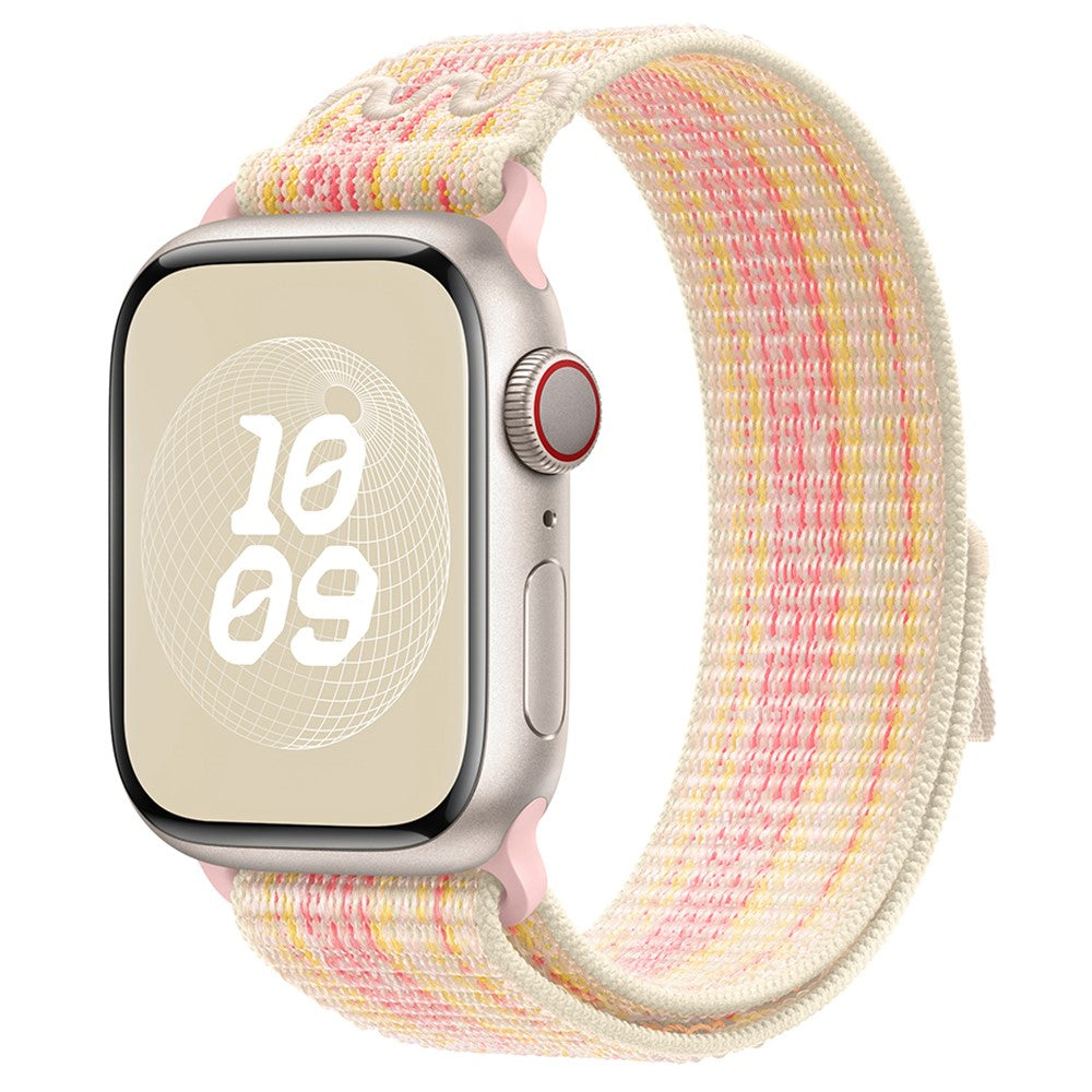 Meget Fed Nylon Universal Rem passer til Apple Smartwatch - Pink#serie_12