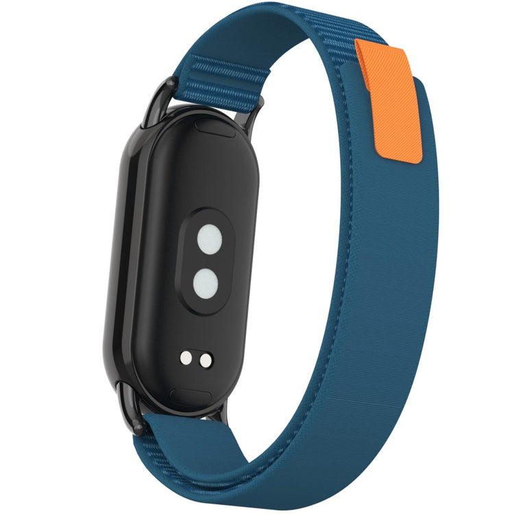 Helt Vildt Flot Nylon Rem passer til Xiaomi Smart Band 8 - Blå#serie_4