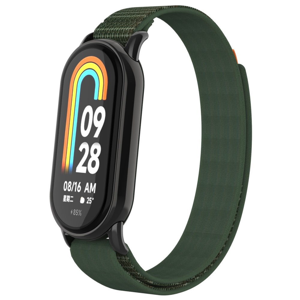 Helt Vildt Flot Nylon Rem passer til Xiaomi Smart Band 8 - Grøn#serie_6