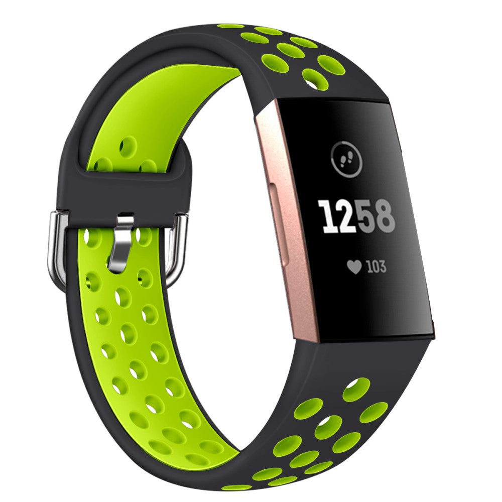 Fitbit Charge 3 / Fitbit Charge 4 Silicone Universel Strap - Green#serie_9