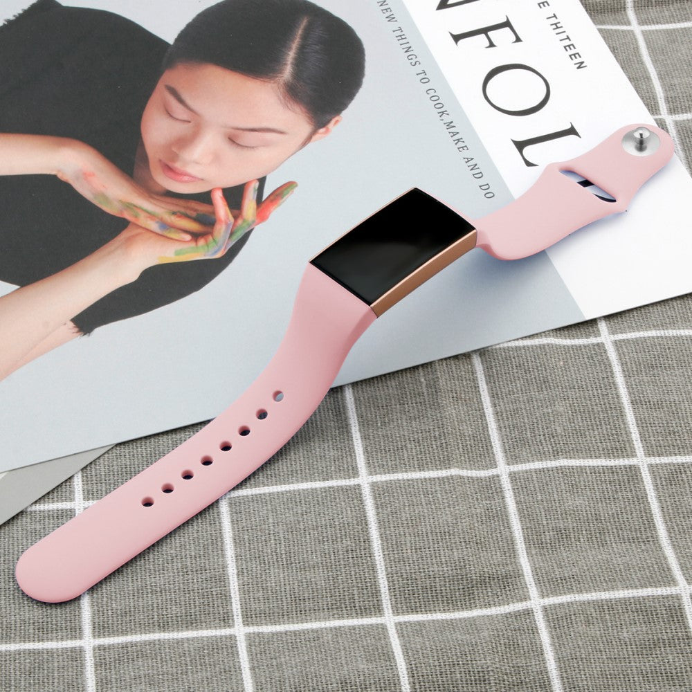 Fitbit Charge 3 / Fitbit Charge 4 Silicone Universel Strap - Pink#serie_7