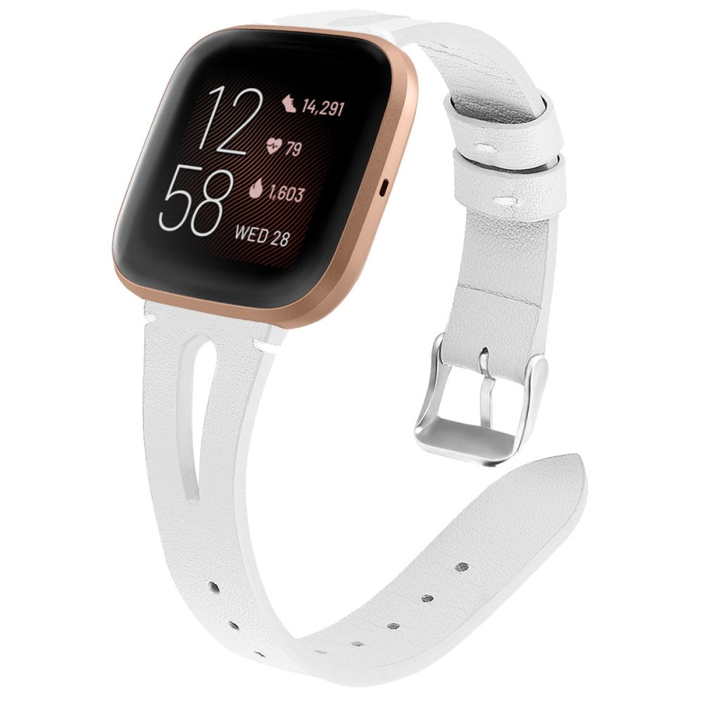 Mega Fashionable Fitbit Versa 3 Genuine Leather Strap - White#serie_2