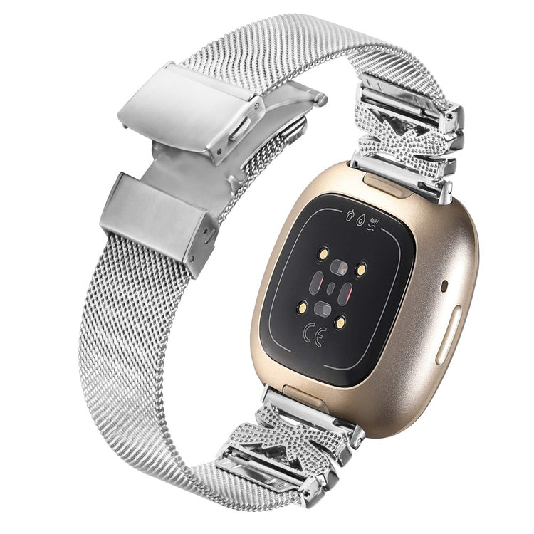 Sweet Fitbit Versa 4 / Fitbit Sense 2 Metal Universel Strap - Silver#serie_154