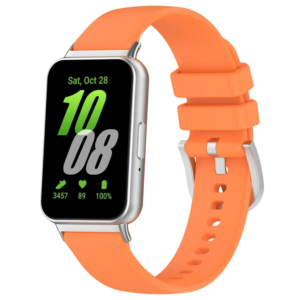 Very Comfortable Samsung Galaxy Fit 3 Silicone Strap - Orange#serie_1