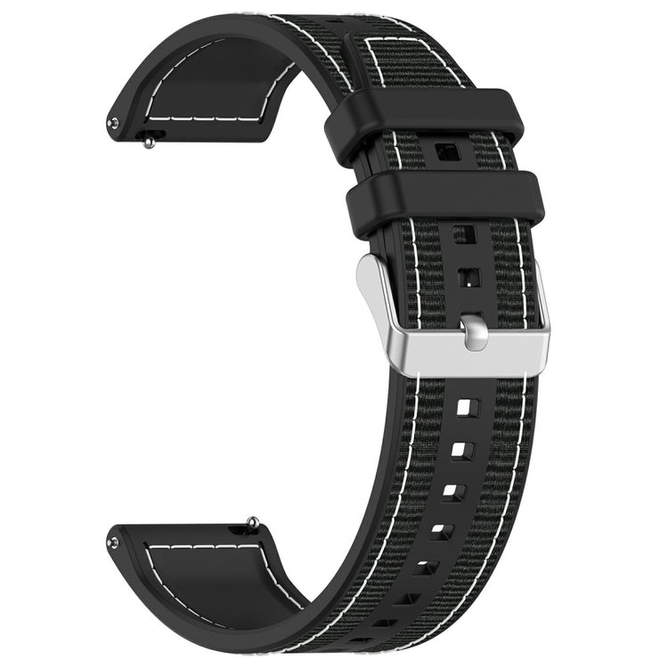 Mega Sweet Smartwatch Silicone And Nylon Universel Strap - Black#serie_1