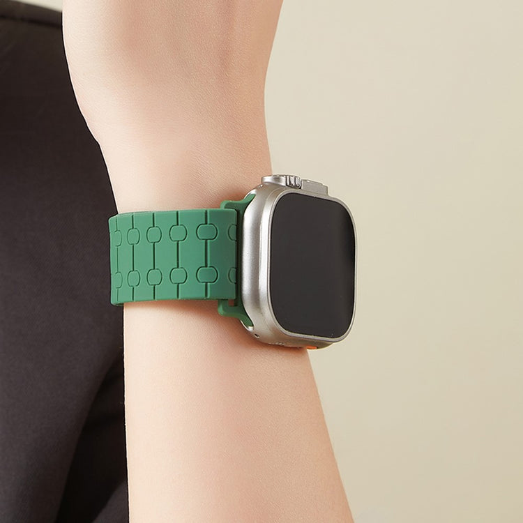 Stylish Apple Smartwatch Silicone Universel Strap - Green#serie_2