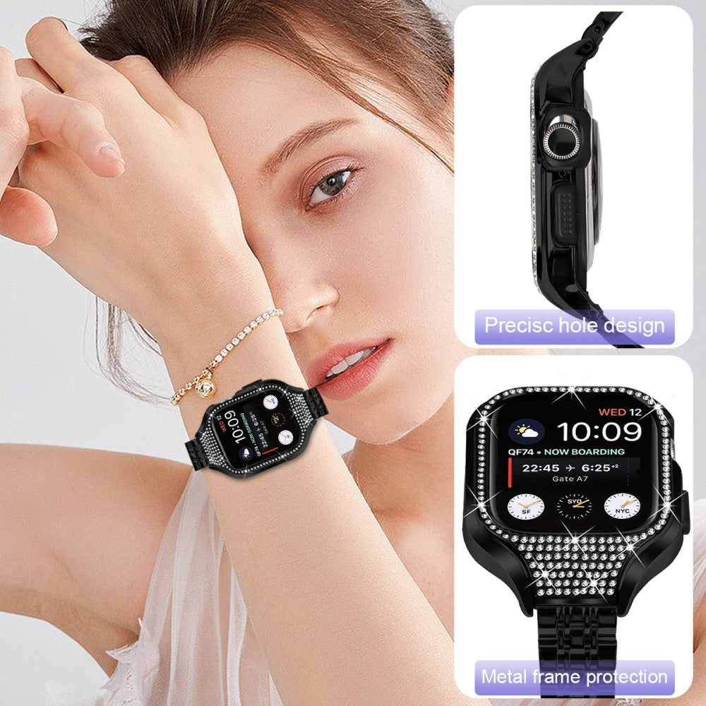 Very Good Apple Smartwatch Rhinestone Universel Strap - Black#serie_1