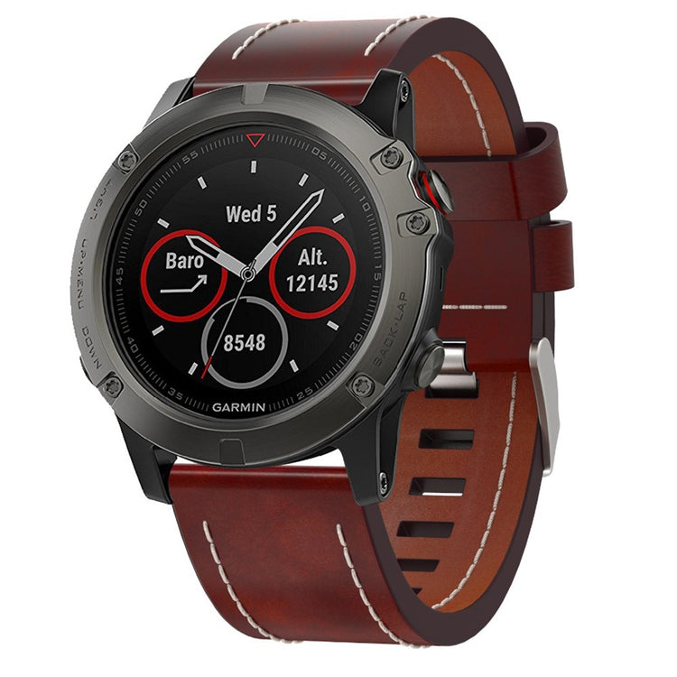 Sweet Garmin Smartwatch Genuine Leather Universel Strap - Brown#serie_2