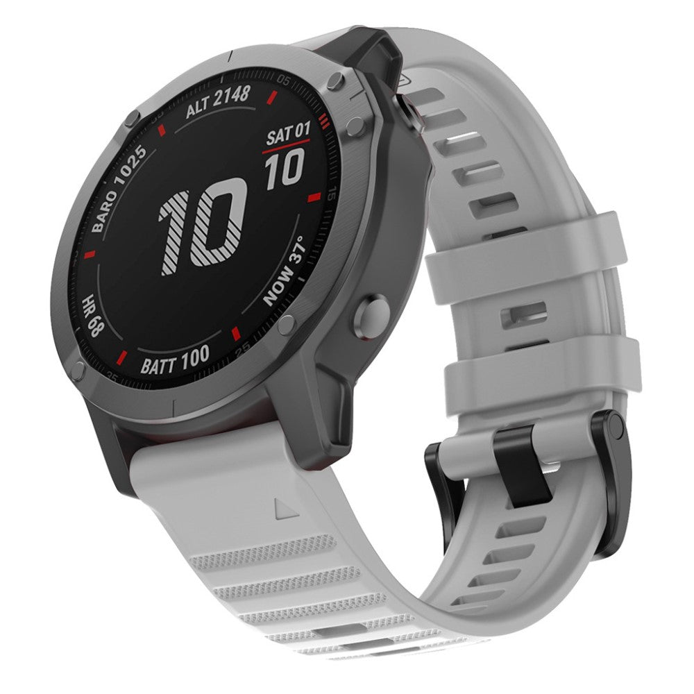 Really Beautiful Garmin Smartwatch Silicone Universel Strap - Silver#serie_7