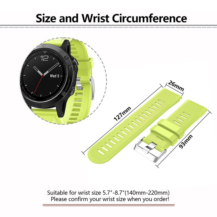 Cool Garmin Smartwatch Silicone Universel Strap - Black#serie_1