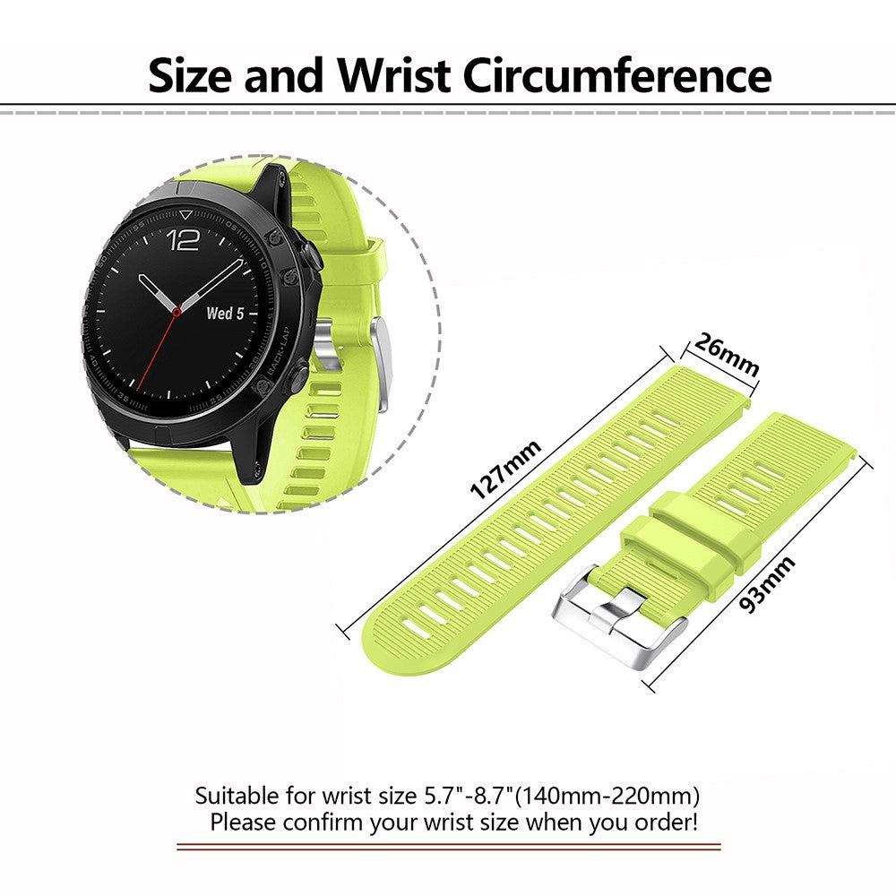 Cool Garmin Smartwatch Silicone Universel Strap - Yellow#serie_6