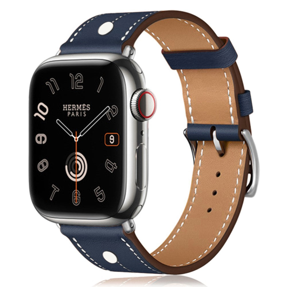 Elegant Apple Smartwatch Genuine Leather Universel Strap - Blue#serie_5