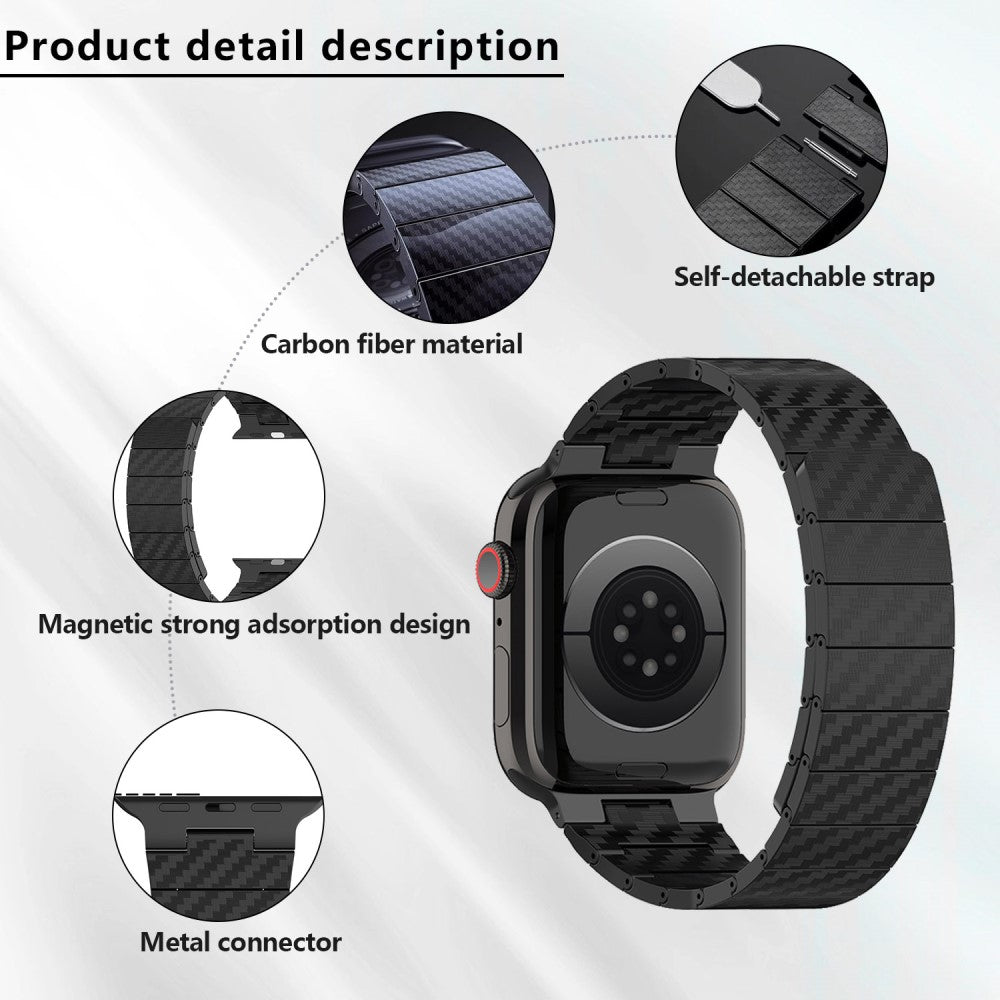 Delightful Apple Smartwatch Metal Universel Strap - Black#serie_1