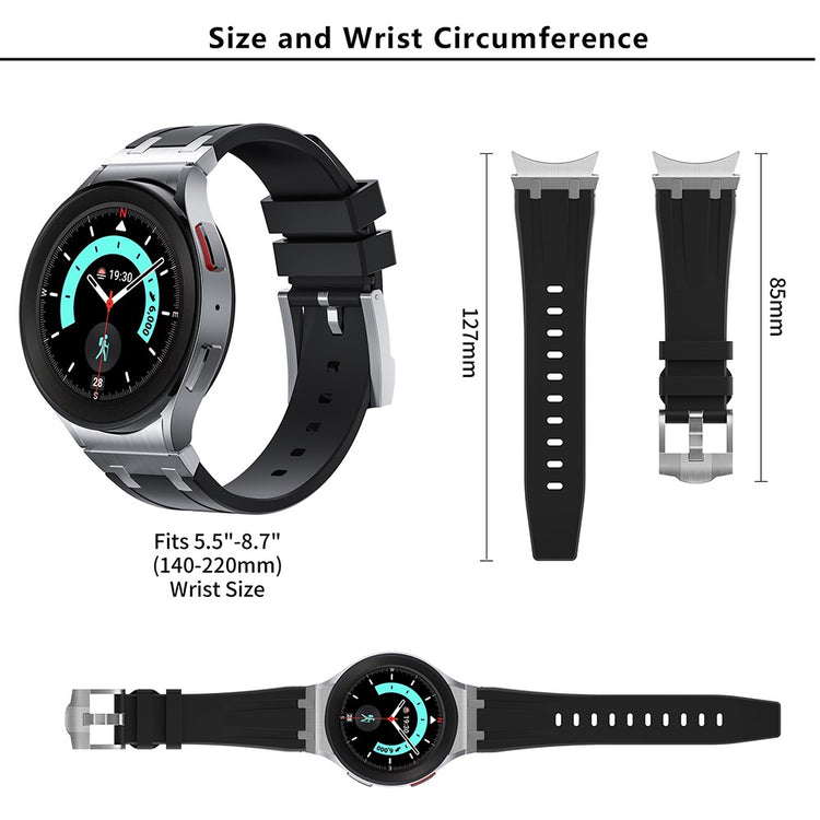 Samsung Galaxy Watch 5 (40mm) / Samsung Galaxy Watch 6 Classic (43mm) Silicone Universel Strap - Silver#serie_9