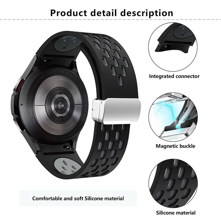 Mega Tough Samsung Smartwatch Silicone Universel Strap - Black#serie_16