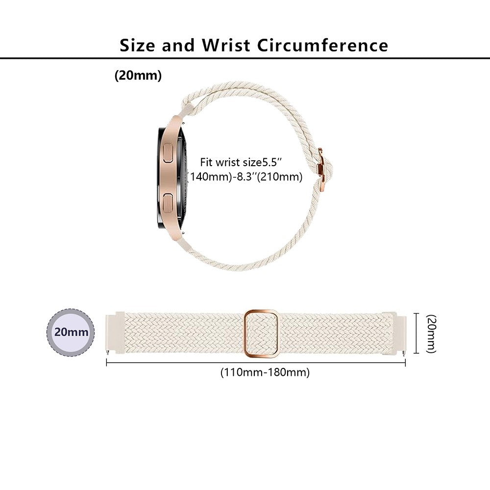 Really Fancy Samsung Smartwatch Nylon Universel Strap - White#serie_21