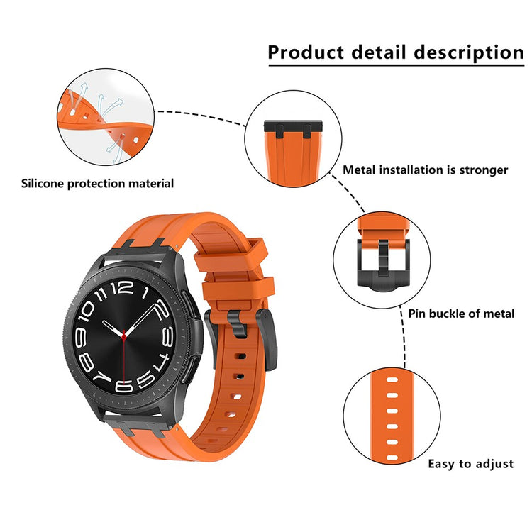 Really Beautiful Smartwatch Silicone Universel Strap - Orange#serie_2