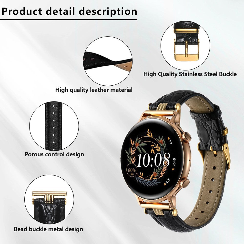 Super Agreeable Smartwatch Pu Leather Universel Strap - Black#serie_1