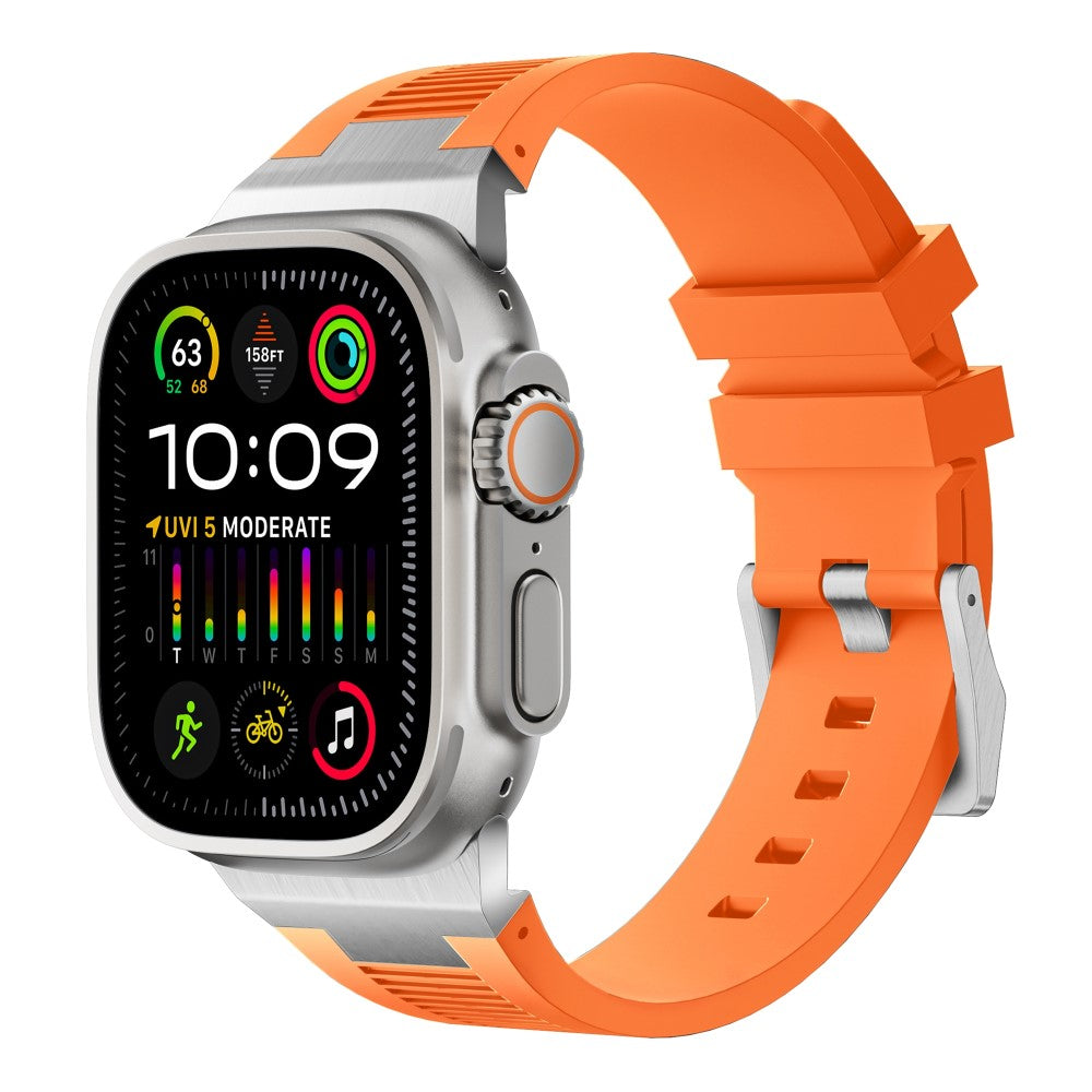 Remarkably Neat Apple Smartwatch Silicone Universel Strap - Orange#serie_11