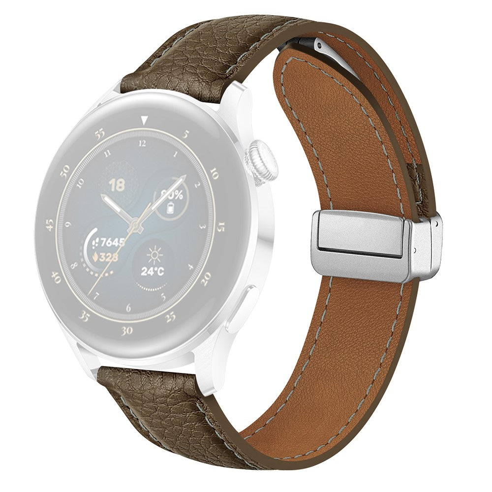 Mega Neat Smartwatch Pu Leather Universel Strap - Silver#serie_4