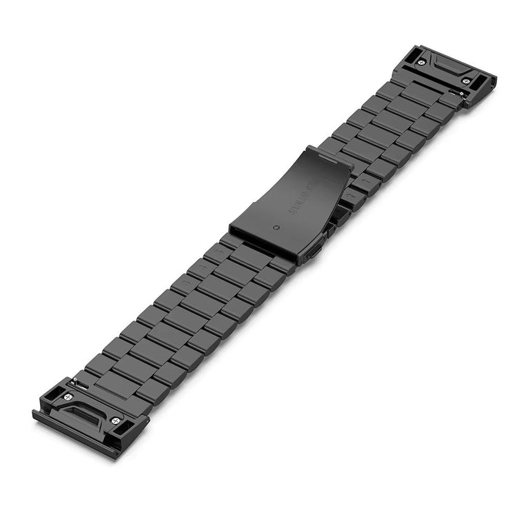 Garmin Fenix 7S / 7S Pro / 6S / 6S Pro Watch Band 20mm Stainless Steel 3-Bead Wrist Strap - Black#serie_2