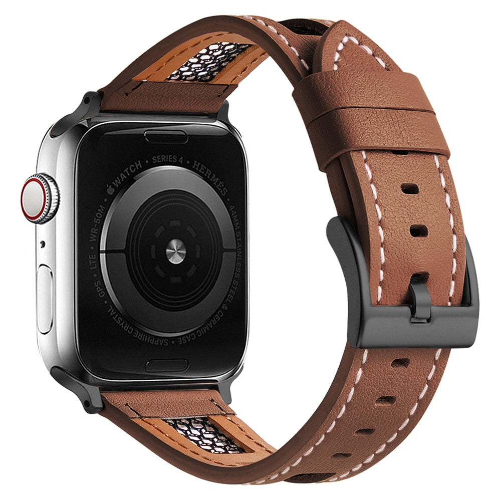 Super Cool Apple Smartwatch Genuine Leather Universel Strap - Brown#serie_1