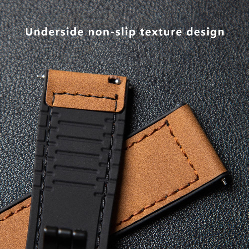 Mega Pleasant Smartwatch Pu Leather Universel Strap - Brown#serie_1