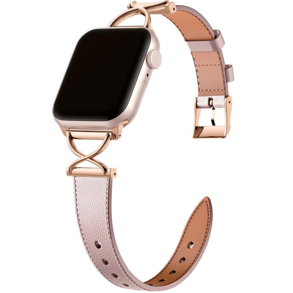 Super Neat Apple Smartwatch Genuine Leather Universel Strap - Pink#serie_4