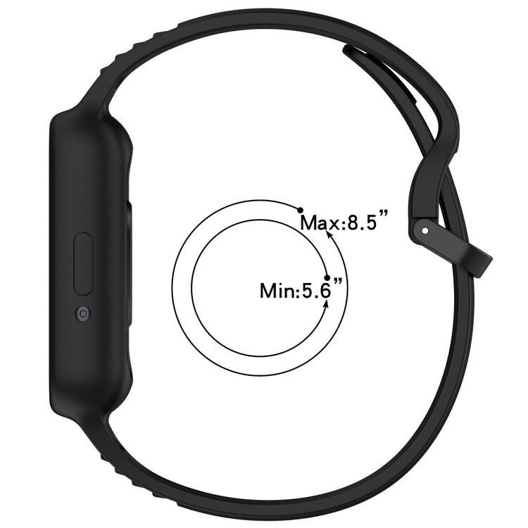 Samsung Galaxy Fit3 SM-R390 Soft Silicone Wristband Replacement Strap with Case - Black#serie_1