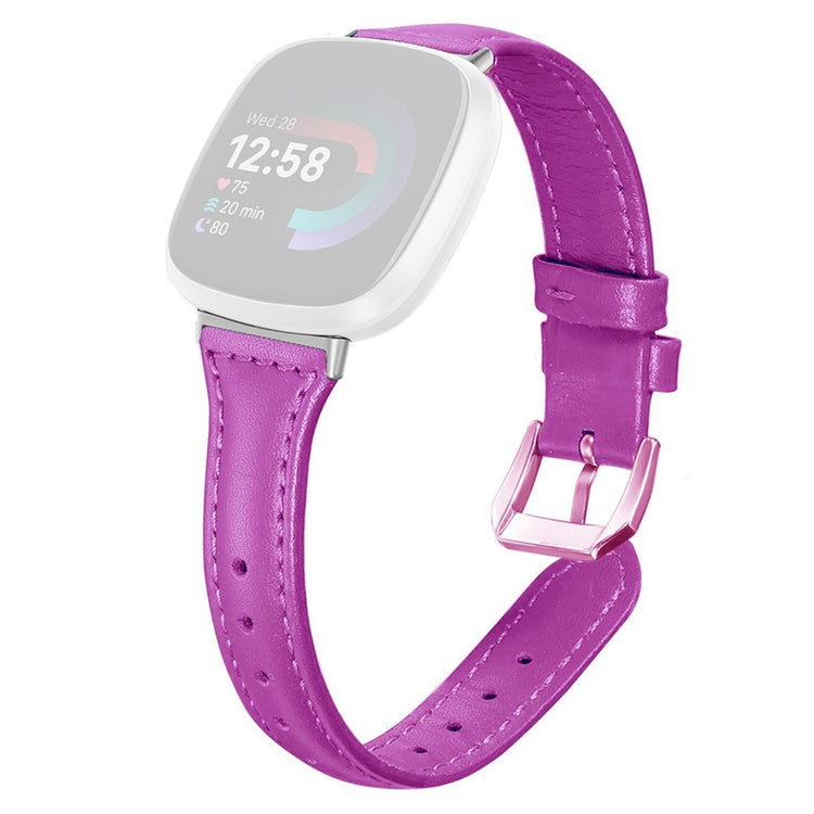 Fitbit Versa 3 / Fitbit Versa 4 Genuine Leather Universel Strap - Purple#serie_6