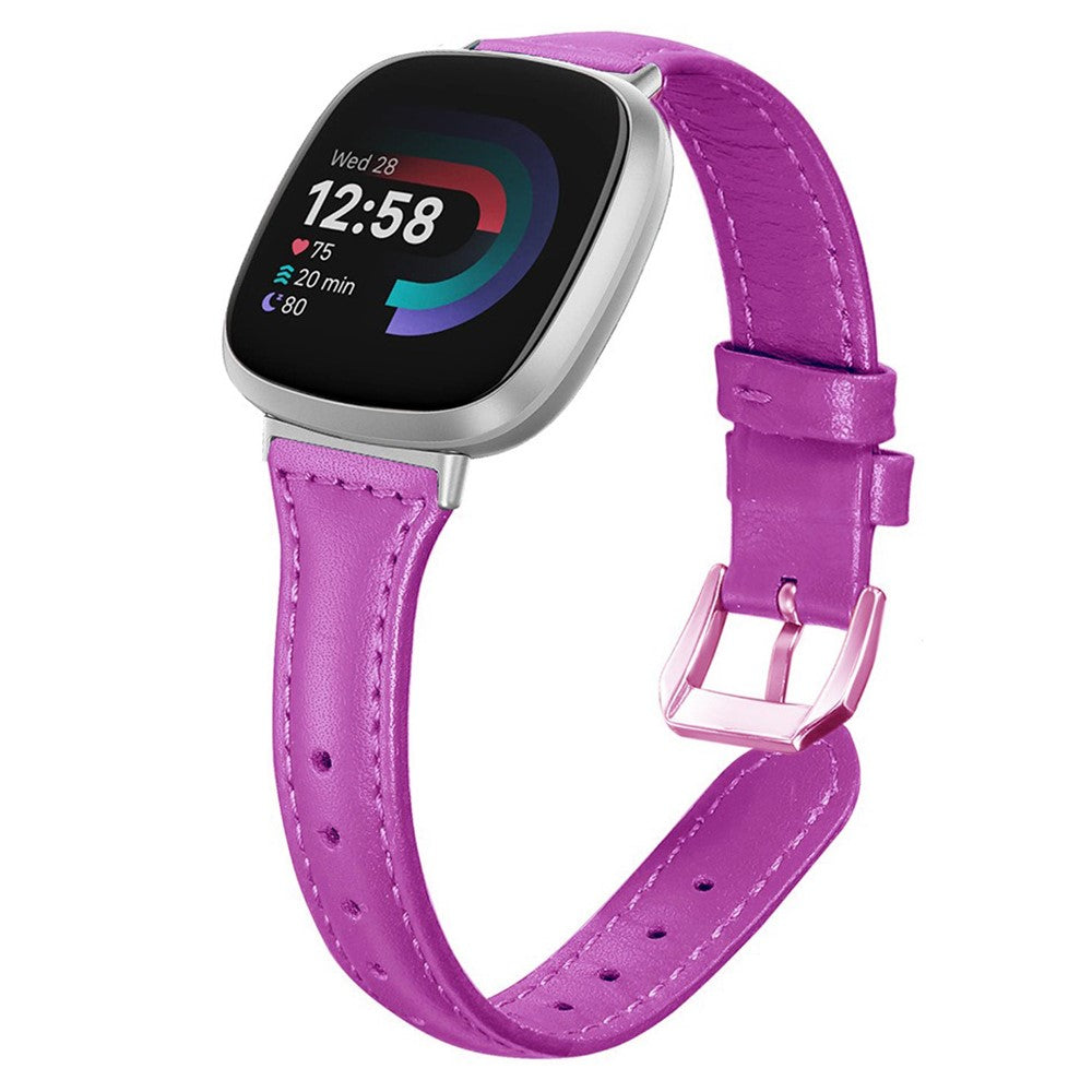 Fitbit Versa 3 / Fitbit Versa 4 Genuine Leather Universel Strap - Purple#serie_6