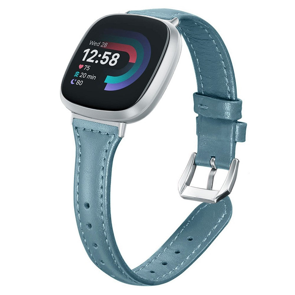 Fitbit Versa 3 / Fitbit Versa 4 Genuine Leather Universel Strap - Blue#serie_11