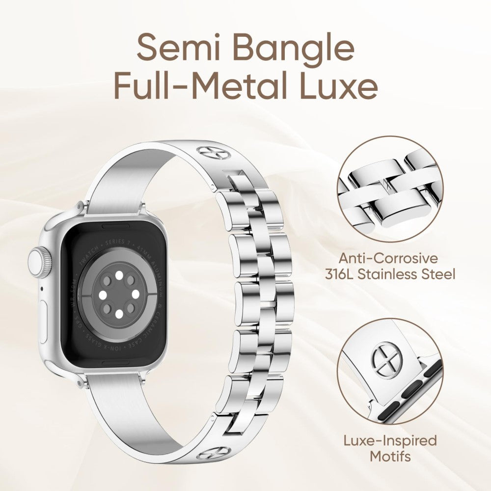 Mega Fantastic Apple Smartwatch Metal Universel Strap - Silver#serie_4