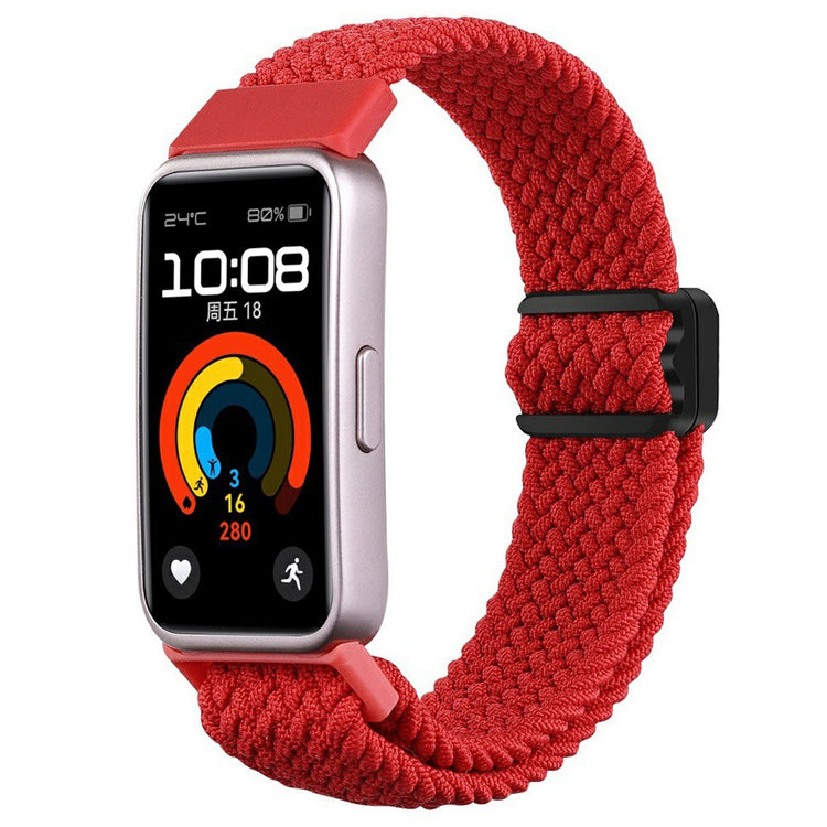 Mega Stylish Huawei Band 8 Nylon Strap - Red#serie_10